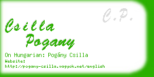 csilla pogany business card