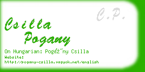 csilla pogany business card